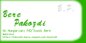 bere pakozdi business card